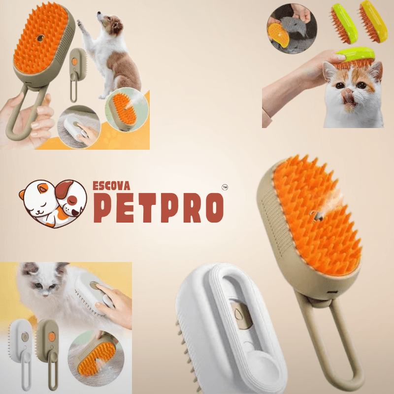 PetPro™ - Escova a vapor 3em1 para pets - ame&loja