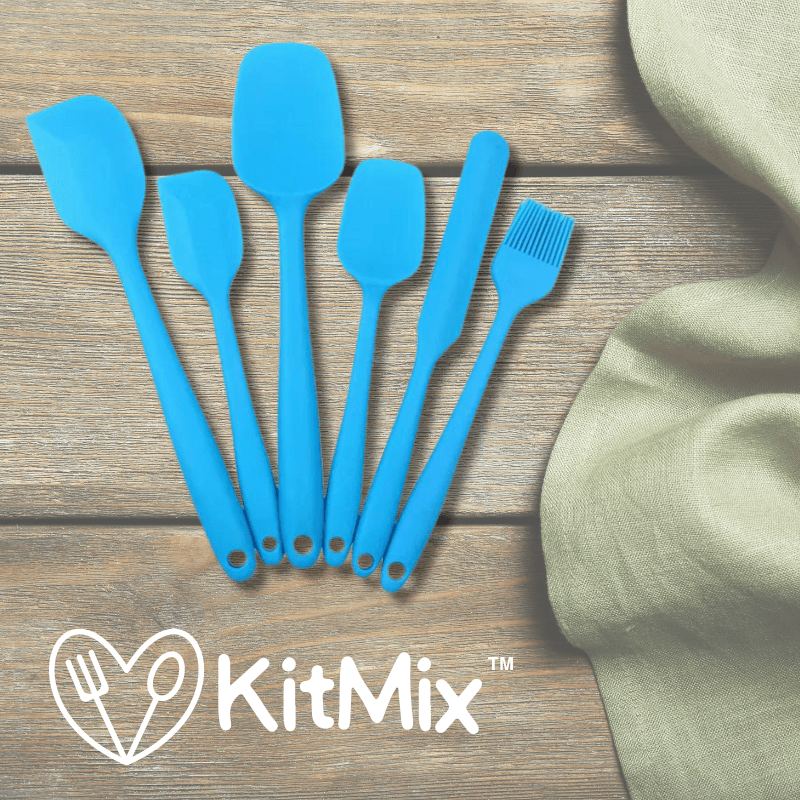 KitMix™ - Conjunto de Espátulas de Silicone Antiaderente - ame&loja