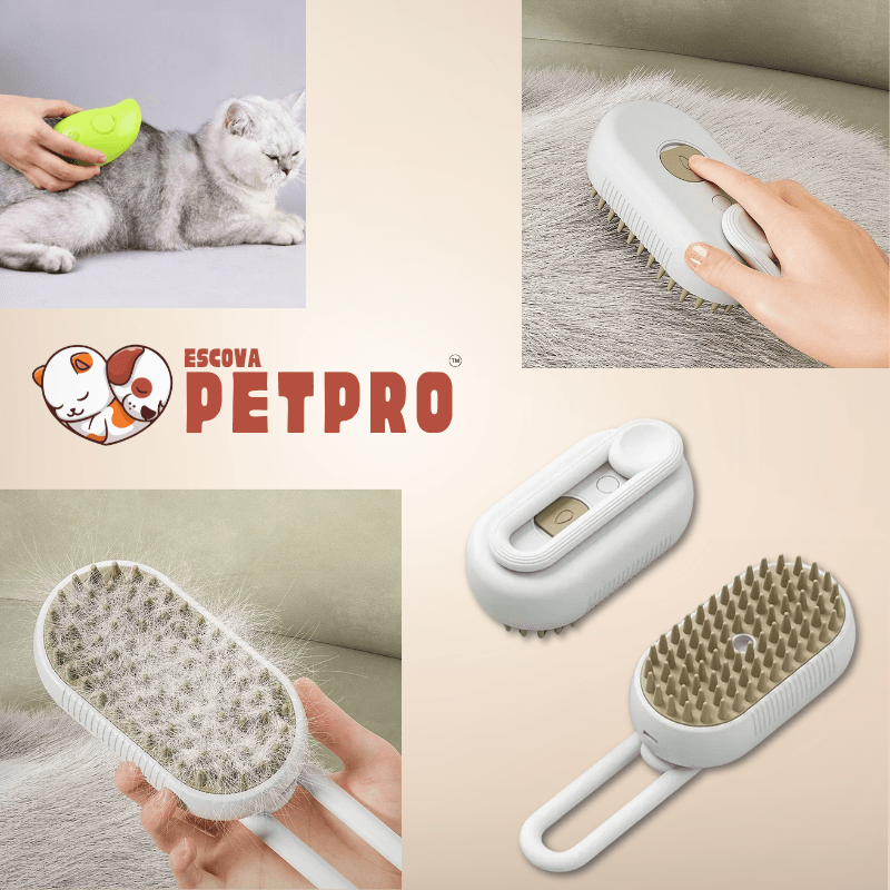 PetPro™ - Escova a vapor 3em1 para pets - ame&loja