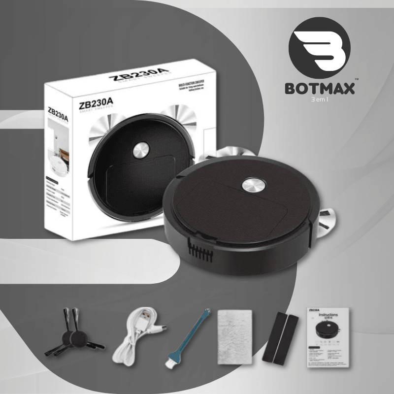 BotMax™ - Robô Aspirador de Pó 3em1 - ame&loja