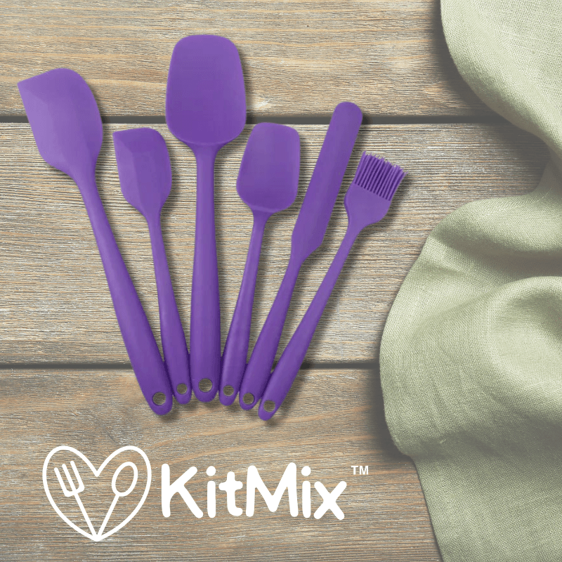 KitMix™ - Conjunto de Espátulas de Silicone Antiaderente - ame&loja