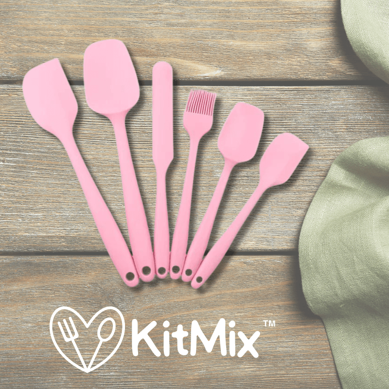 KitMix™ - Conjunto de Espátulas de Silicone Antiaderente - ame&loja